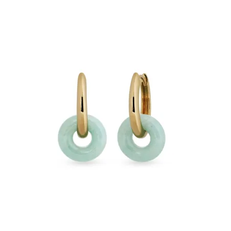 Pendientes Vidal&Vidal Lina Aros Baño Oro y Amazonita G4136