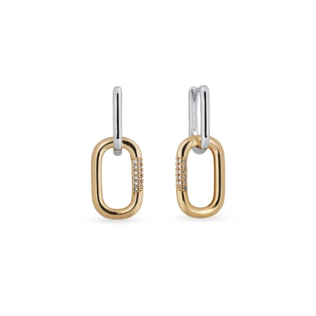 Pendientes Vidal&Vidal Ariana Eslabones Baño Bicolor G4140