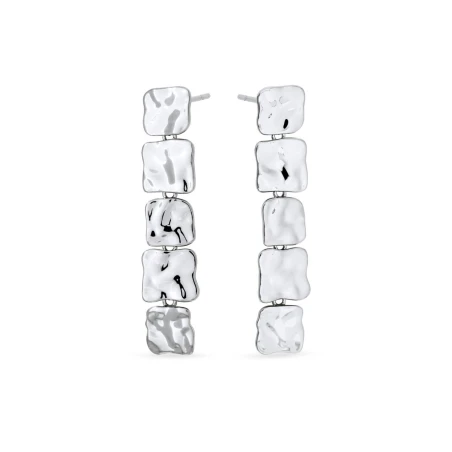 Pendientes Largos Vidal&Vidal Reflexes Baño Plata X28391