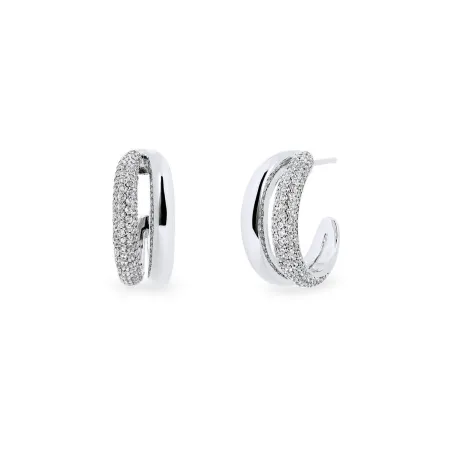 Pendientes Vidal&Vidal Allure Semiluna Baño Plata y Circonitas X28157