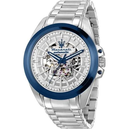 Reloj Maserati Traguardo Plateado y Azul Automático Hombre R8823112006