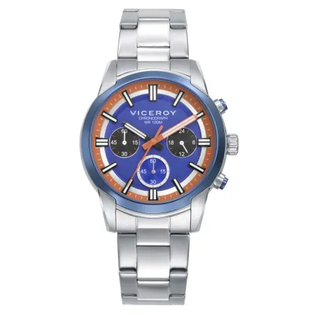Reloj Viceroy Abraham Mateo Plateado y Azul Cronógrafo Hombre 401507-37