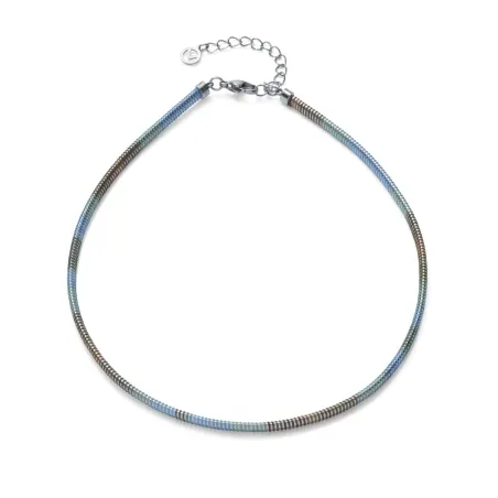 Collar Viceroy Fashion Laura Escanes Tubogas Azul y Verde 14361C01019