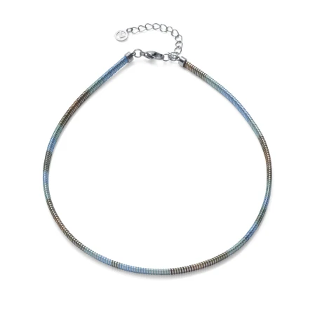Collar Viceroy Fashion Laura Escanes Tubogas Azul y Verde 14361C01019