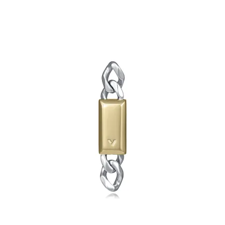 Pendiete Individual Viceroy Fashion Abraham Mateo Cadena y Placa Acero Bicolor 15213E01000