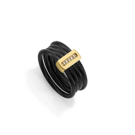 Anillo Viceroy Fashion Cables Acero Negro y Dorado 15194A01210