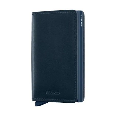 Tarjetero Secrid Slimwallet Original Azul Navy Hombre M-BLACK-NAVY