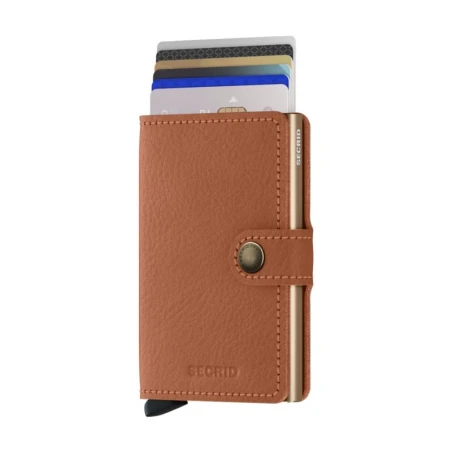 Tarjetero Secrid Miniwallet Vegetal Caramelo y Arena Hombre MVG-CARAMELLO-SAND