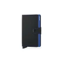 Tarjetero Secrid Miniwallet Matte, Negro y Azul Hombre MM-BLACK & BLUE