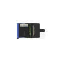 Tarjetero Secrid Miniwallet Matte, Negro y Azul Hombre MM-BLACK & BLUE