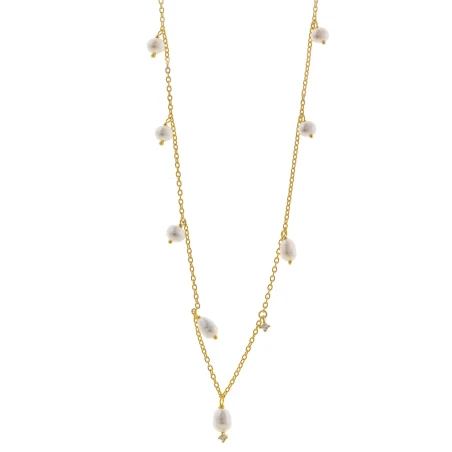 Collar Salvatore Plata Baño Oro y Perlas 213C0207