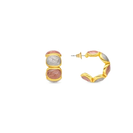Pendientes Luxenter Saiol Aro Baño Oro y Lacado SGEU53062600