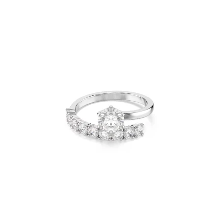 Anillo Abierto Swarovski Matrix Baño Rodio y Cristales Blancos 5753574