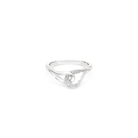Anillo Swarovski Classica Entrelazado Plata y Cristales Blancos 5745563