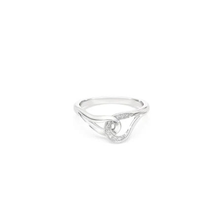 Anillo Swarovski Classica Entrelazado Plata y Cristales Blancos 5745563