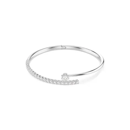 Brazalete Rígido Swarovski Matrix Baño Rodio y Cristales Blancos 5753570