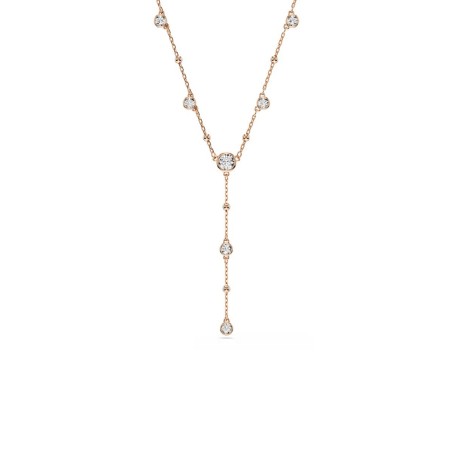 Collar Swarovski Y Imber Baño Oro Rosa y Cristales Blancos 5763813