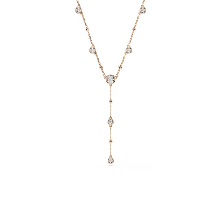 Collar Swarovski Y Imber Baño Oro Rosa y Cristales Blancos 5763813