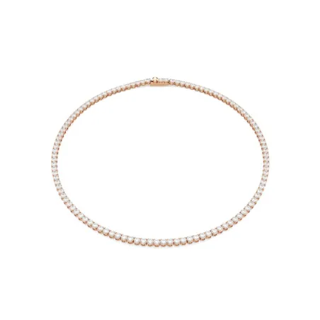 Collar Swarovski Tennis Matrix Baño Oro Rosa y Cristales Blancos 5764194