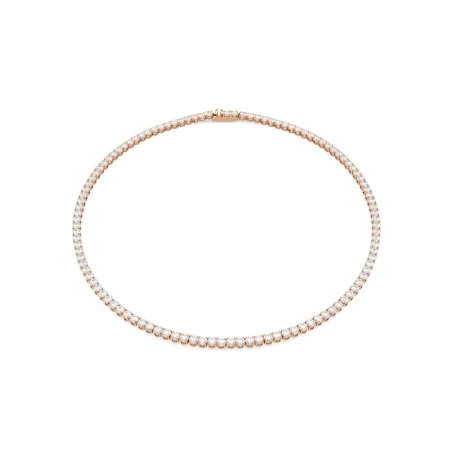 Collar Swarovski Tennis Matrix Baño Oro Rosa y Cristales Blancos 5764194