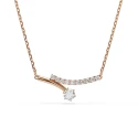 Collar Swarovski Matrix Baño Oro Rosa y Criconitas Blancas 5763823