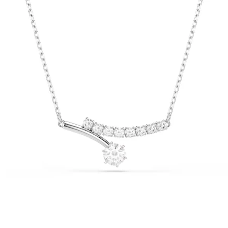 Collar Swarovski Matrix Baño Oro Rodio y Criconitas Blancas 5753568