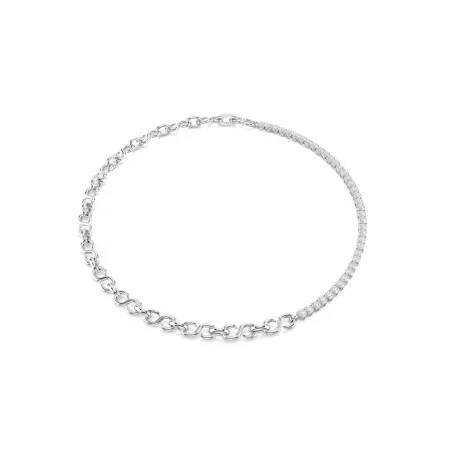 Collar Swarovski Matrix Baño Rodio y Cristales Blancos 5747732