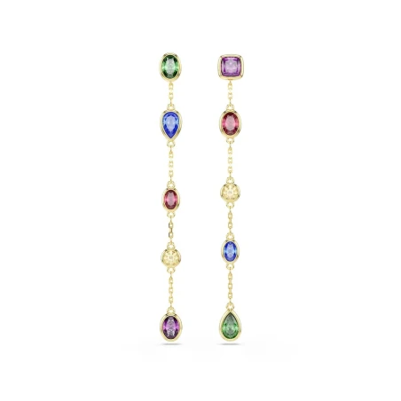 Pendientes Largos Swarovski Imber Baño Oro y Cristales Multicolor 5753289