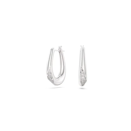 Pendientes Swarovski Classica Aro Baño Rodio y Cristales Blancos 5743474