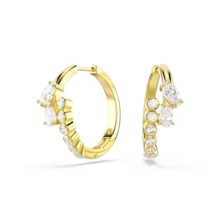 Pendientes Swarovski Mesmera Aro Baño Oro y Cristales Blancos 5761975