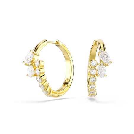 Pendientes Swarovski Mesmera Aro Baño Oro y Cristales Blancos 5761975
