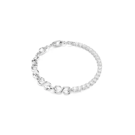 Pulsera Swarovski Matrix Baño Rodio y Cristales Blancos 5753926