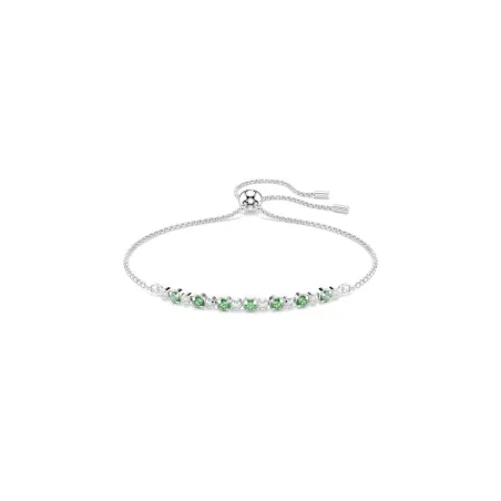 Pulsera Swarovski Matrix Baño Rodio y Cristales Verdes 5758987