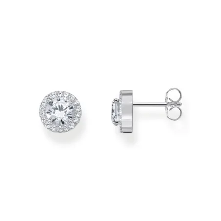 Pendientes Thomas Sabo Botón Plata y Circonita Blanca H2304-051-14