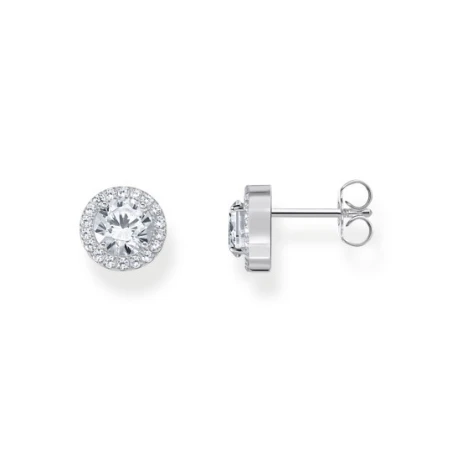 Pendientes Thomas Sabo Botón Plata y Circonita Blanca H2304-051-14