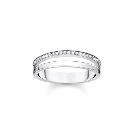 Anillo Doble Thomas Sabo Plata y Circonitas Blancas TR2316-051-14