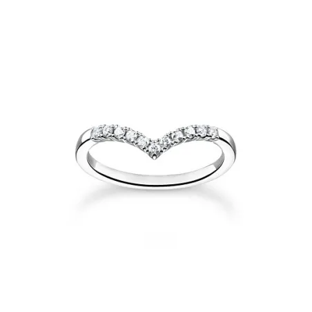 Anillo Thomas Sabo V Plata y Circonitas Blancas TR2394-051-14