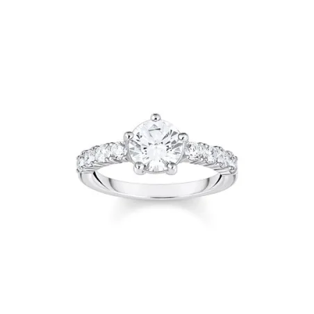 Anillo Solitario Thomas Sabo Plata y Circonitas Blancas TR2440-051-14