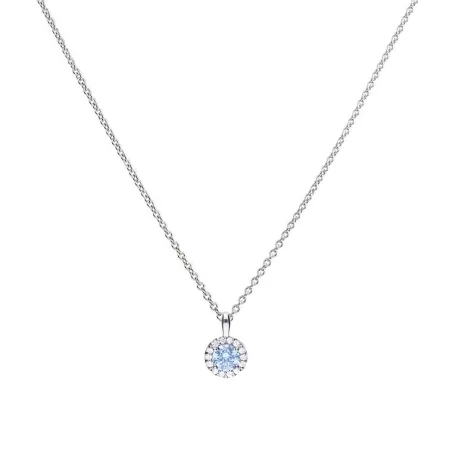 Gargantilla DiamonFire Mujer Plata y Circonitas blancas y Azul P4780