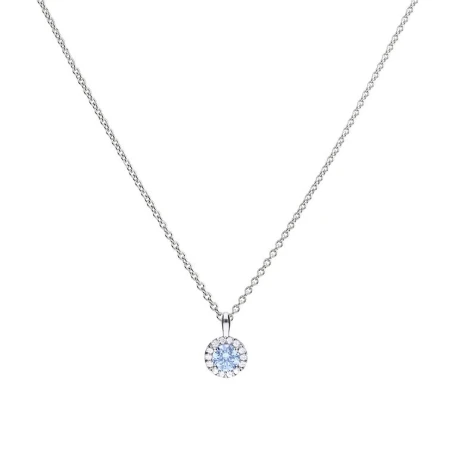 Gargantilla DiamonFire Mujer Plata y Circonitas blancas y Azul P4780