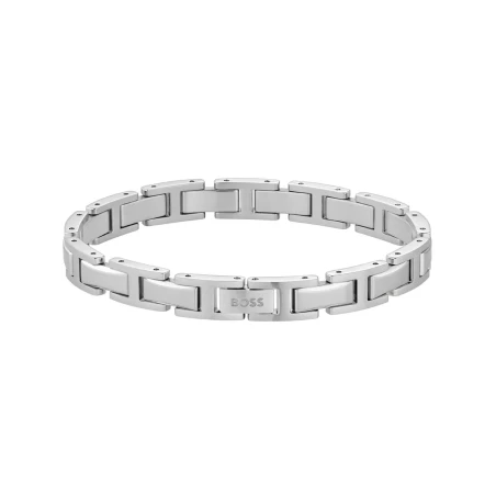 Pulsera Boss Eslabones Plateados Acero Hombre 1580792