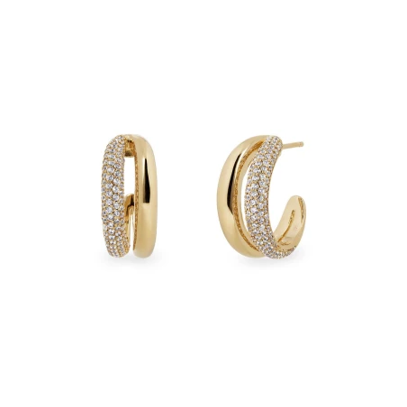Pendientes Doble Aro Vidal&Vidal Allure Baño Oro y Circonitas X48164