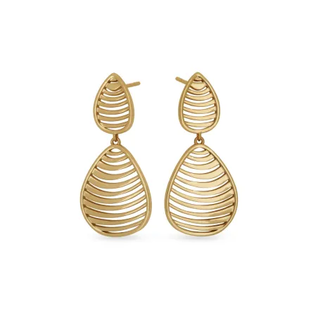 Pendientes Largos Vidal&Vidal Nereida Baño Oro X48416