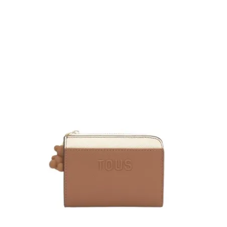 Monedero TOUS Audree Saffiano Moca y Beige 2002361444