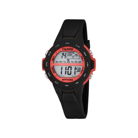 Reloj Calypso Junior Collection Negro y Naranja Niño Digital K5850/6