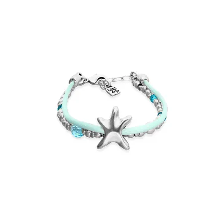 Pulsera UNOde50 Sisterstar Baño Plata y Cordón Verde PUL2657VRDMTL0M