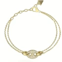 Pulsera Guess Marina Acero Baño Oro Calabrote y Circonitas Blancas JUBB06222JWYGS