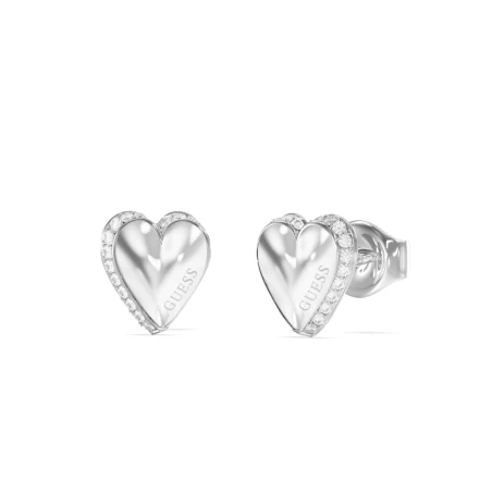 Pendientes Guess By Your Side Corazones Acero y Circonitas Blancas JUBE06092JWRHT-U