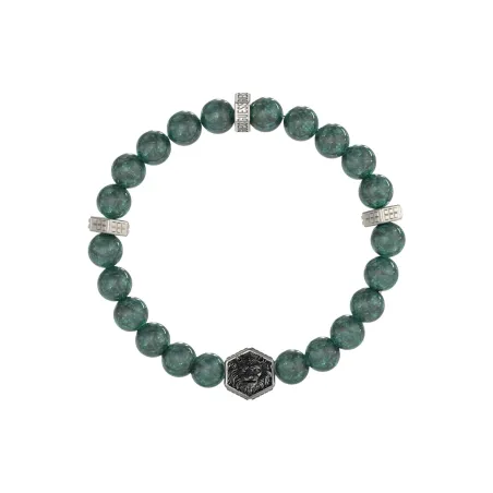 Pulsera Guess Lion King Acero y Esferas Verdes JUMB06005JWSTGNT-U