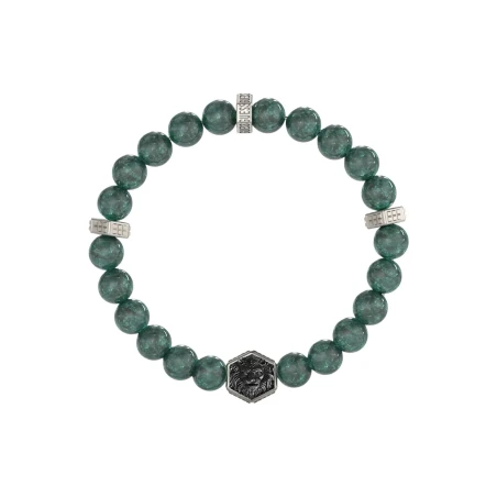 Pulsera Guess Lion King Acero y Esferas Verdes JUMB06005JWSTGNT-U